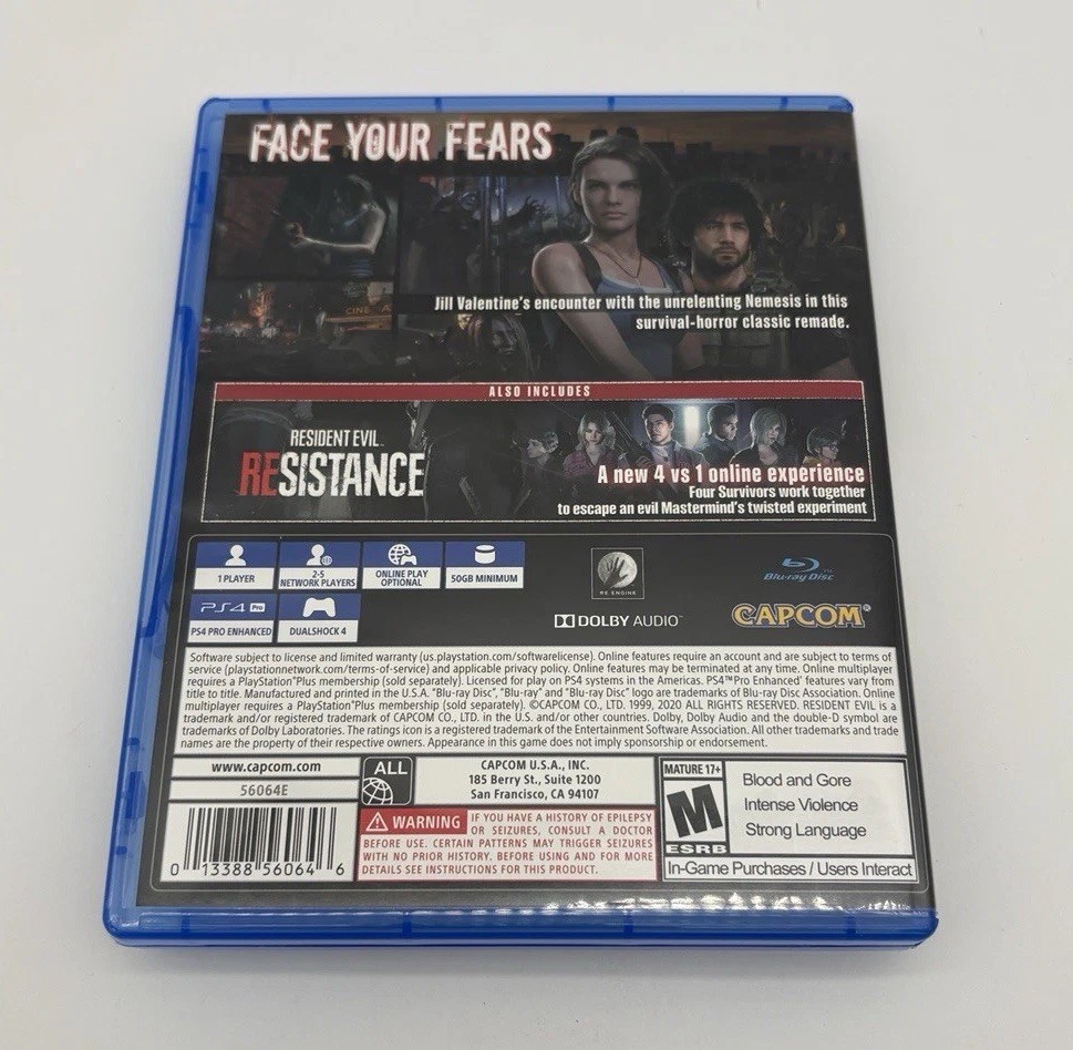 Resident Evil 3 Remake – Sony PlayStation 4
