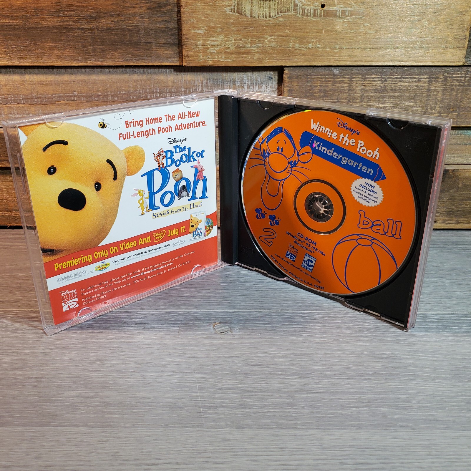Vtg Disney CD-ROM Learning Kindergarten 2 Winnie The Pooh Ages 4-6 Homeschool