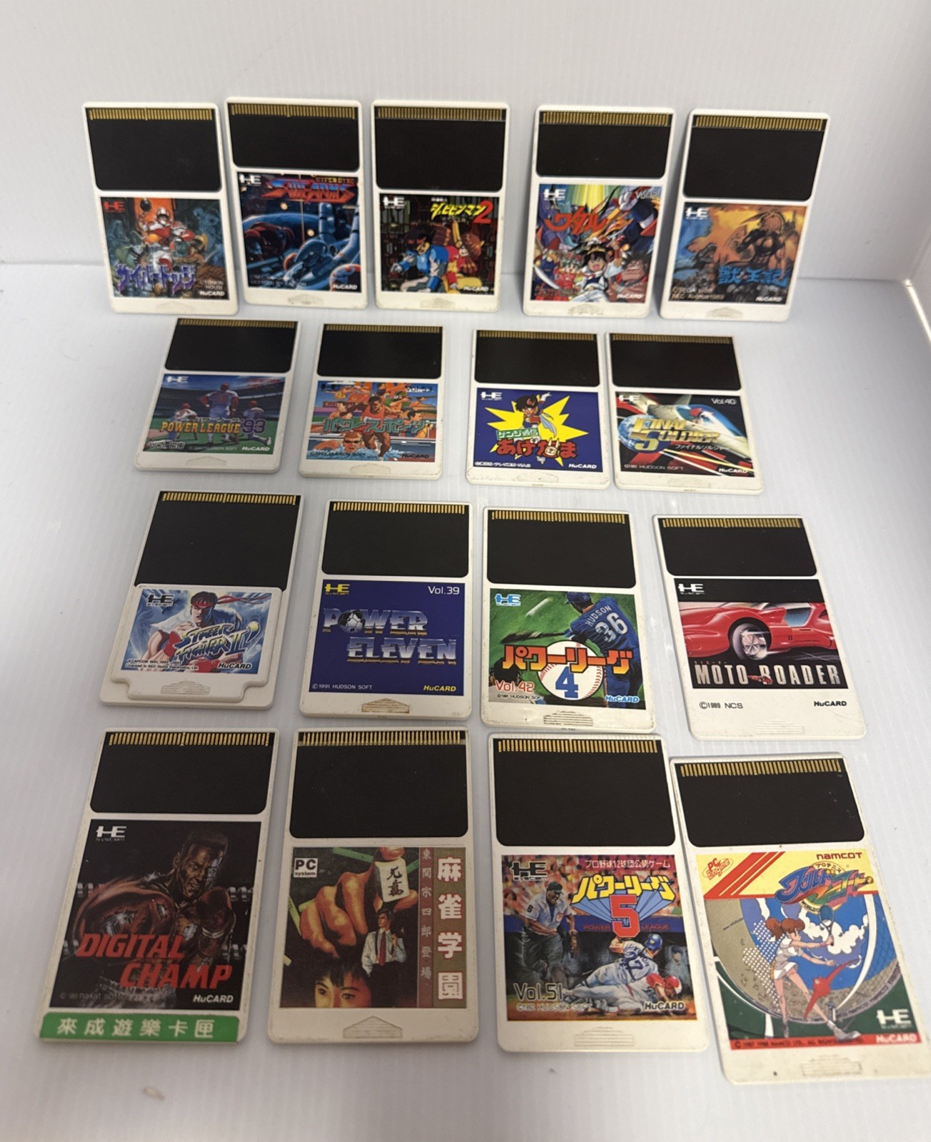PC Engine Hu Card Only – Lot Of 17/Read