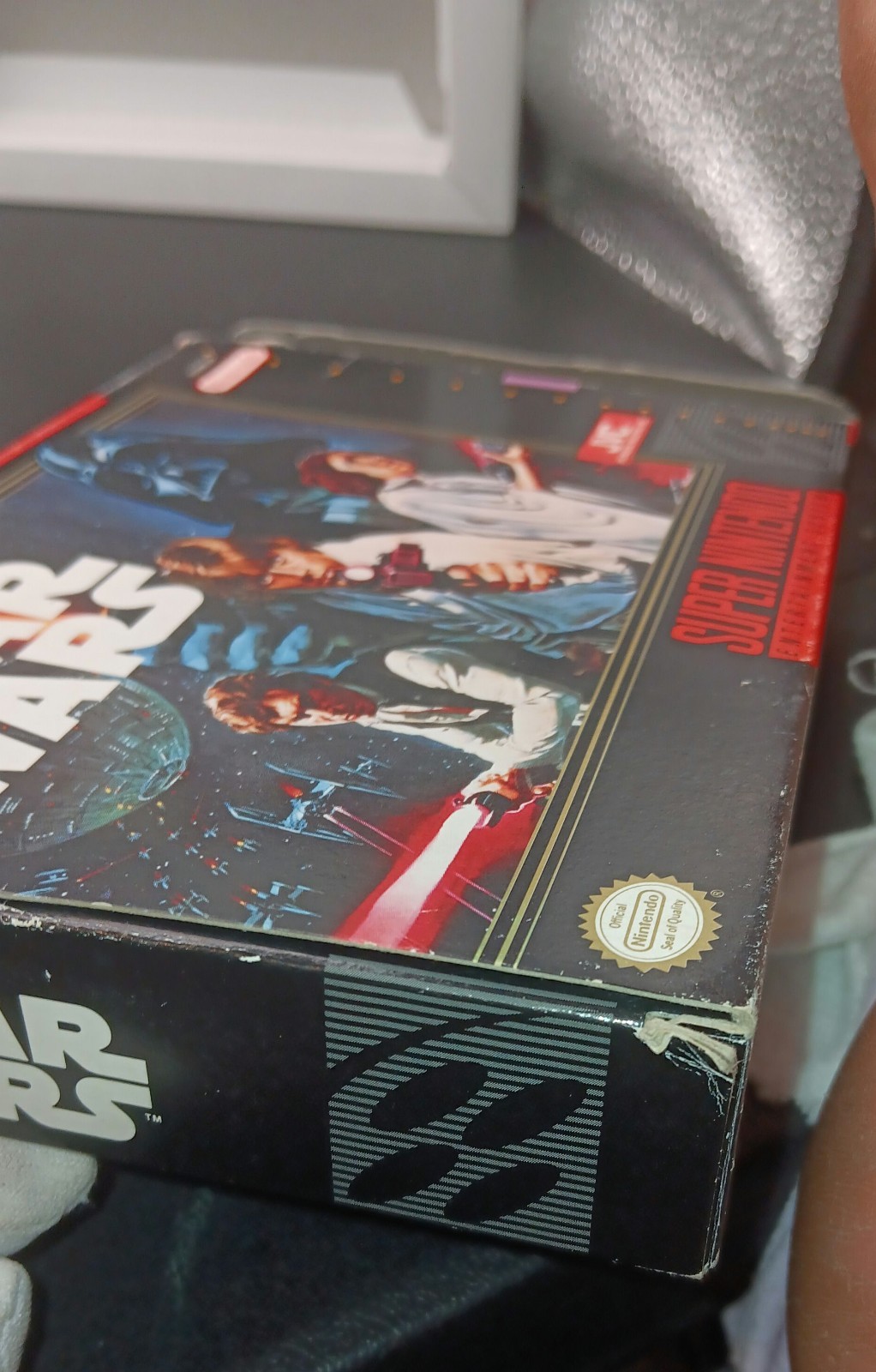 STAR WARS ”SUPER”(1991) SNES COMPLETE IN BOX-EXCELLENT! PLAYS!RARE LARGE INSERT!
