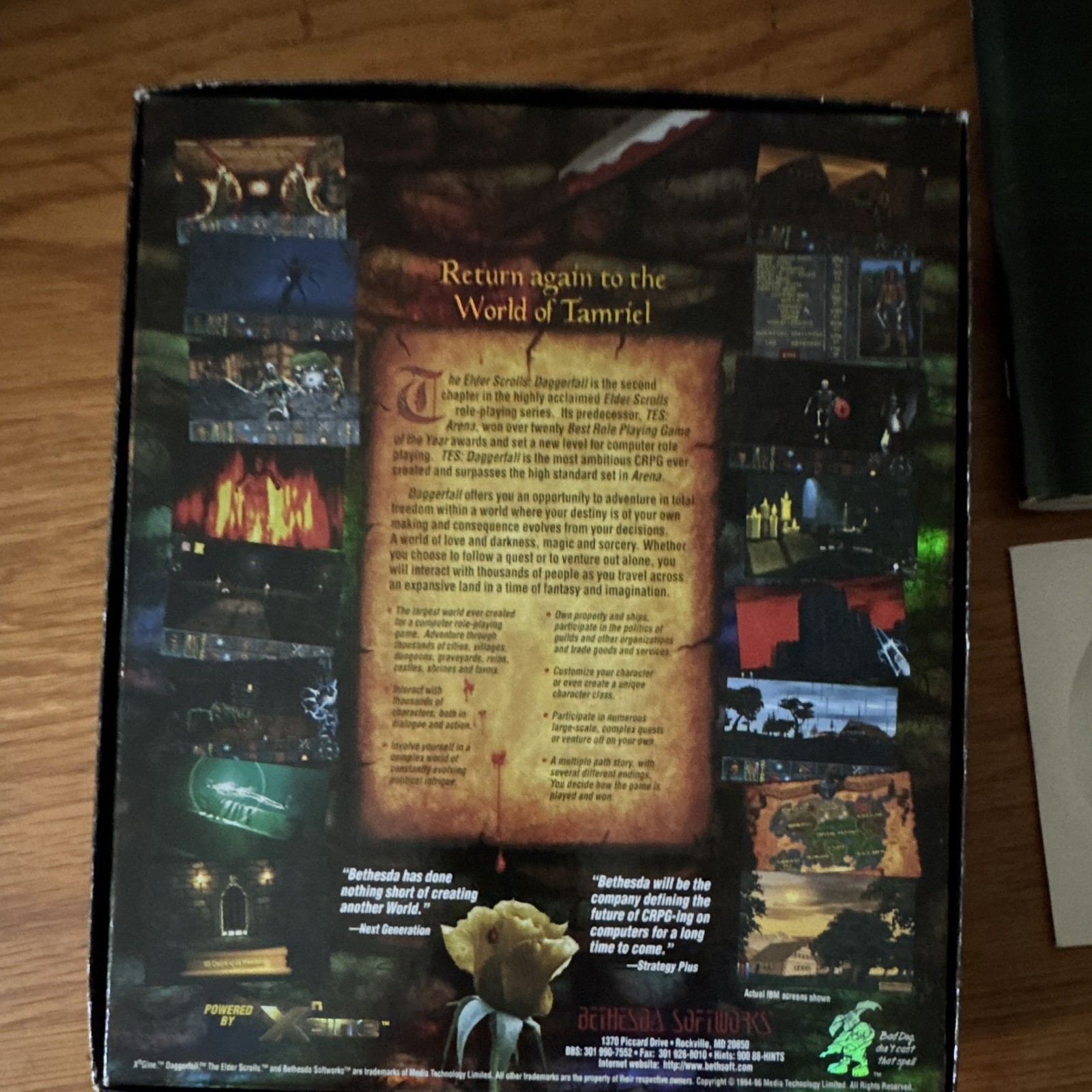 Bethesda The Elder Scrolls II: Daggerfall PC Role Playing Game w/ Manual