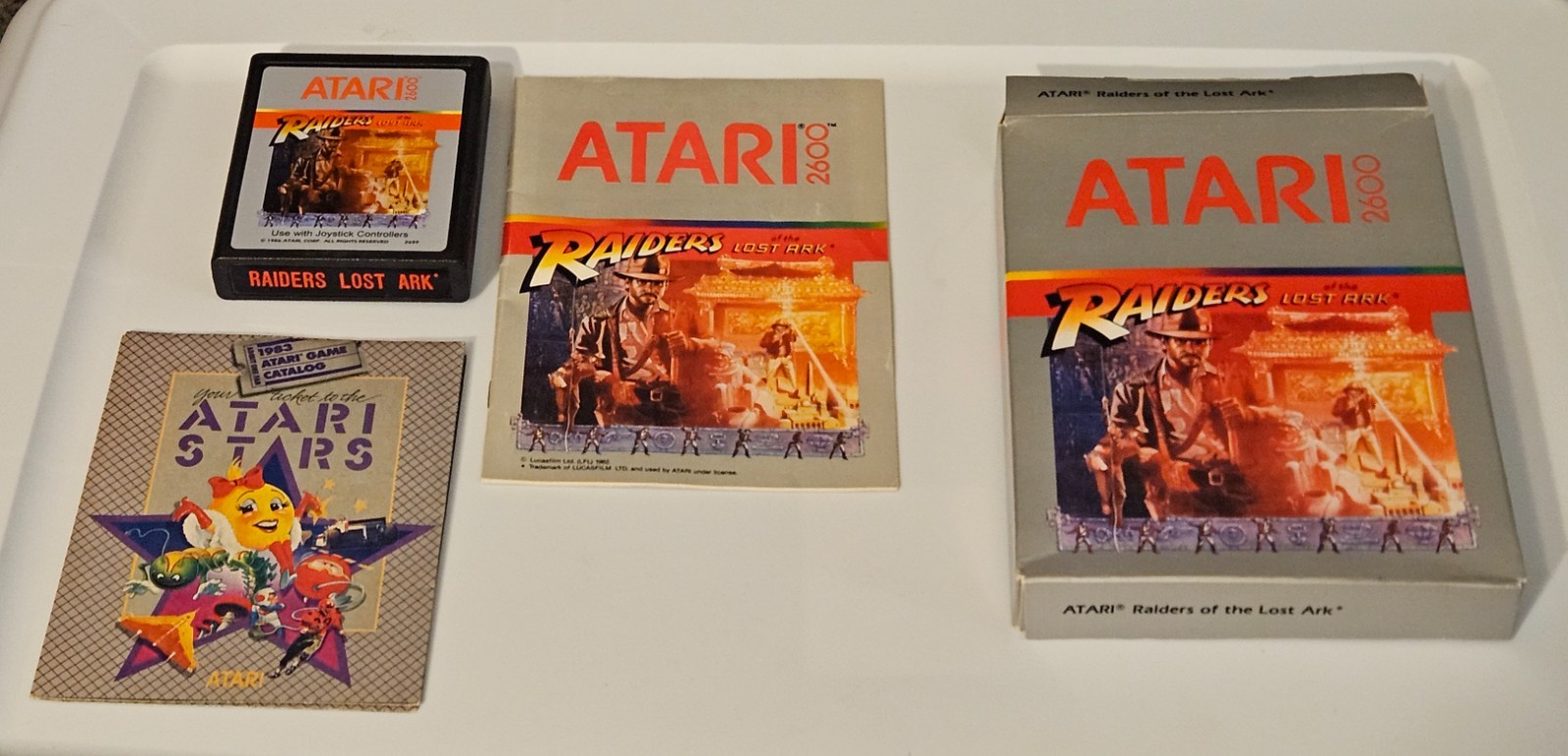 Raiders of the Lost Ark Atari 2600 ”RAIDERS LOST ARK” Variant Misprint CIB WORKS