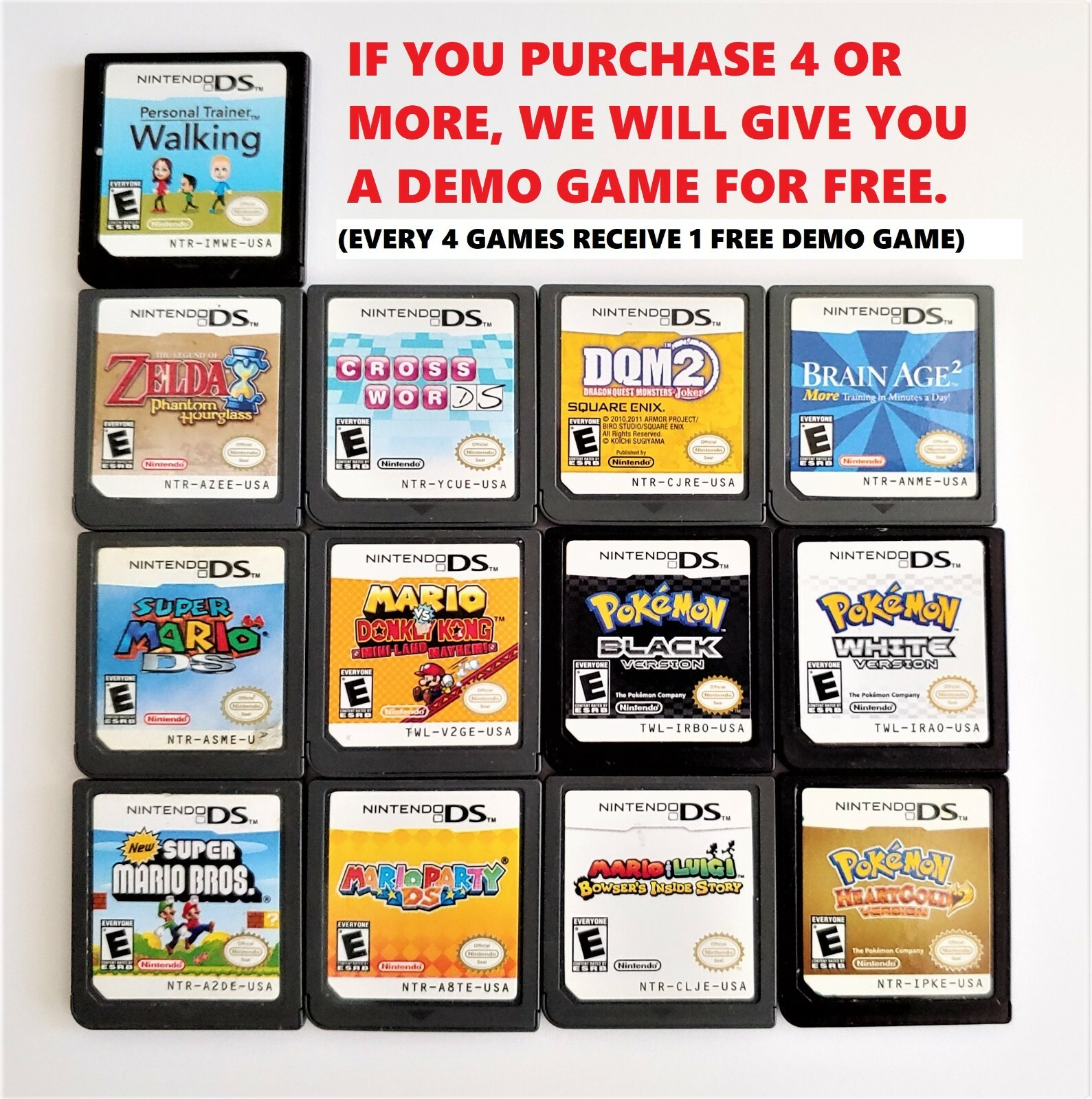Nintendo MARIO Game DS 3DS 2DS DSI Game Collection For Kids Boy Girl