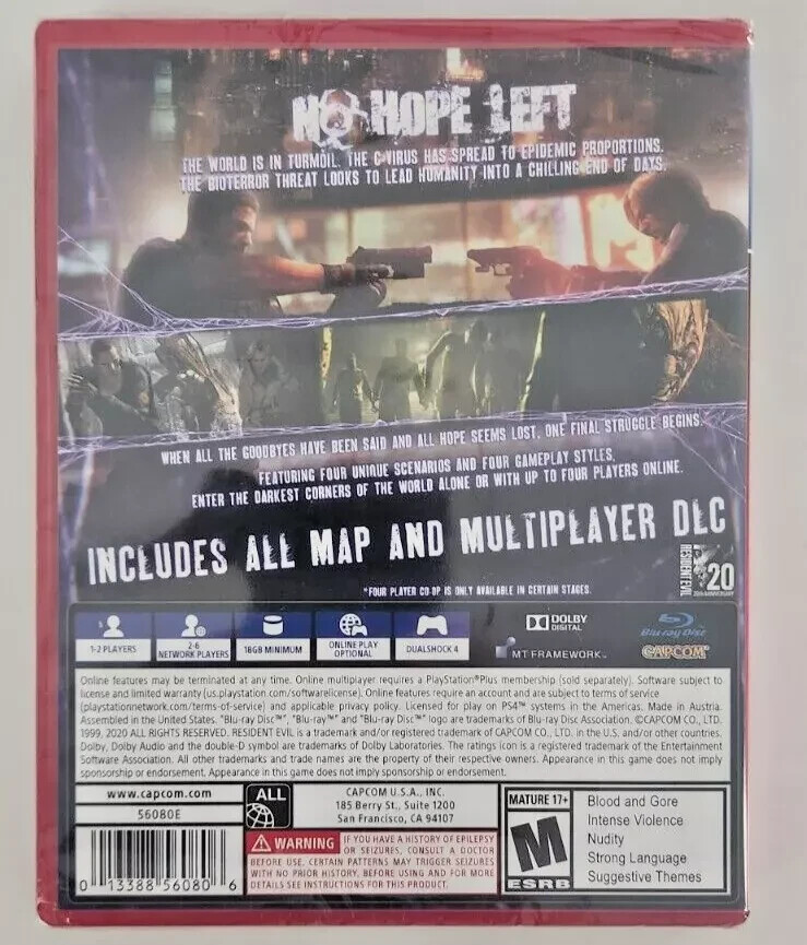 Resident Evil 5 + 6 Playstation Hits PS4 Brand New Bundle (Action/Adventure)