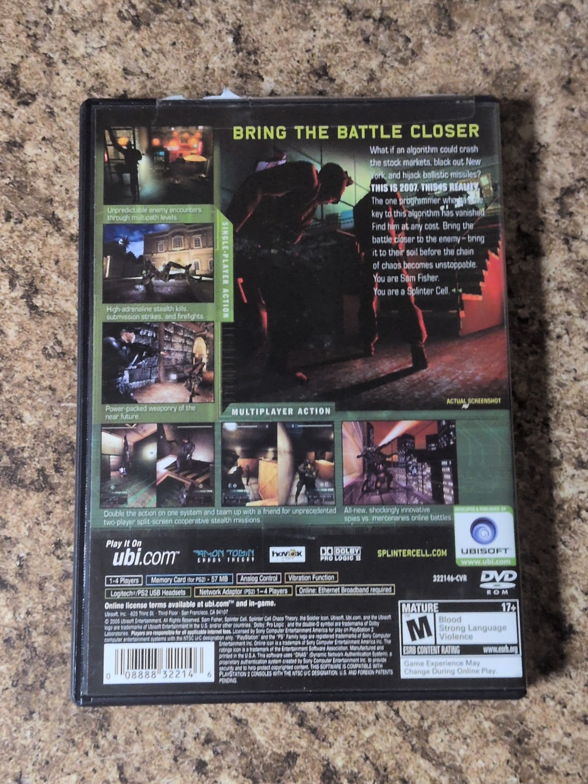 Splinter Cell Chaos Theory (Sony Playstation 2, 2005) PS2 / Complete CIB Tested