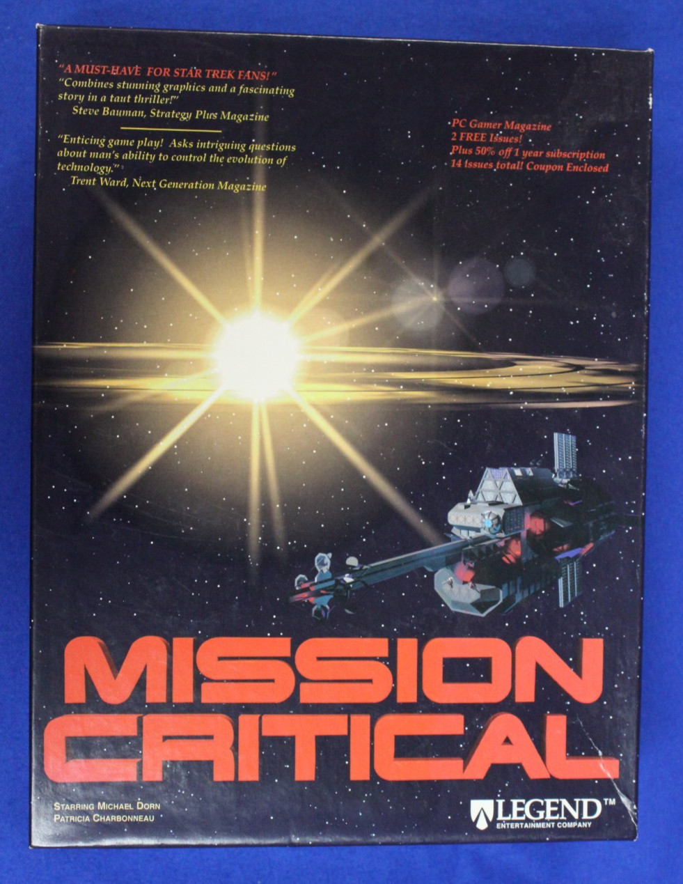 Legend Entertainment 1995 Mission Critical Complete 3 Disc + Floppy Patch