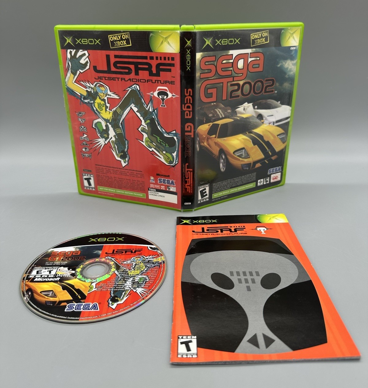 SEGA GT 2002 / JSRF – Combo Disc (Microsoft Xbox) Complete CIB- Tested