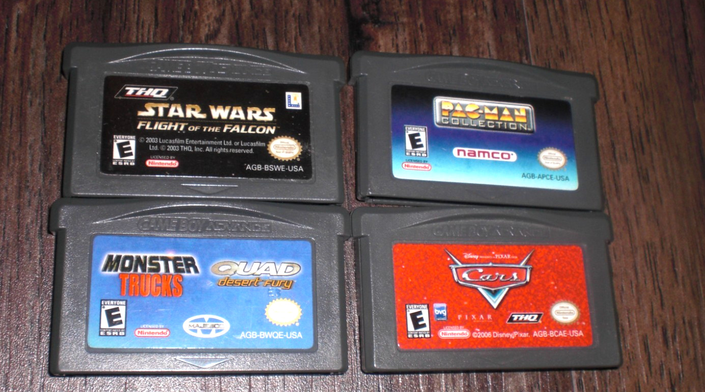 Star Wars Flight of the Falcon Pac-Man Collection Cars Quad Game Boy Advance GBA
