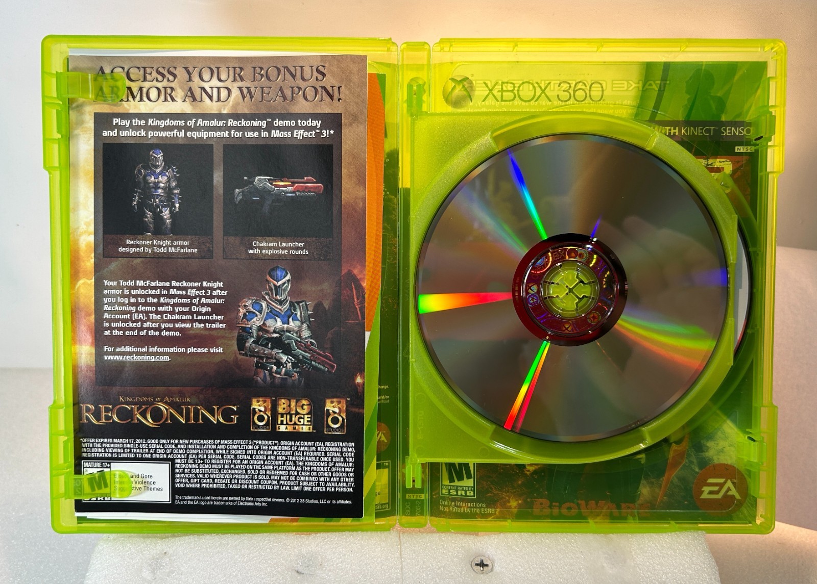 Mass Effect 3 (Xbox 360) Complete W/ Case, Manual & Inserts, Tested