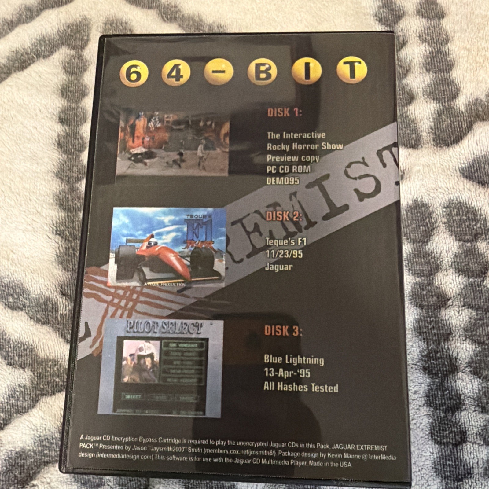 Extremist Pack #2 Disc Set Atari Jaguar CD Genuine Rare Authentic Proto Set