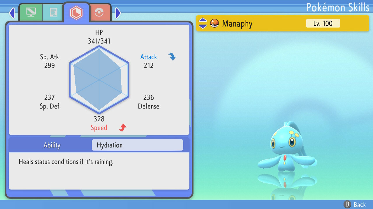 Pokemon Brilliant Diamond Shining Pearl BDSP – 6IV Max EV Manaphy