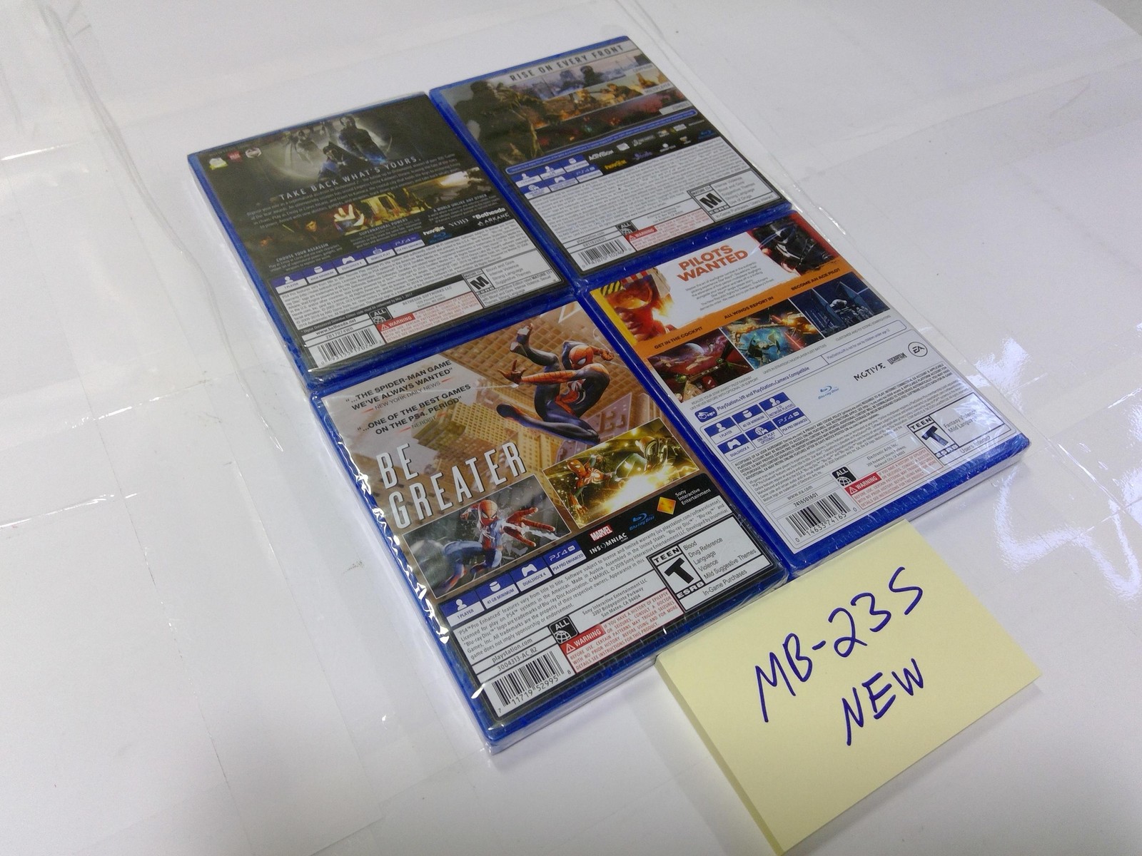 Dishonored 2 COD Vanguard Spider-Man Squadrons Sony PS4 Game Lot New Sealed
