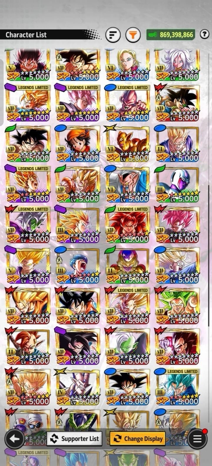 Dragon Ball Legends Endgame Account || 11 Summonable UL || 6 LR || Stacked Acc