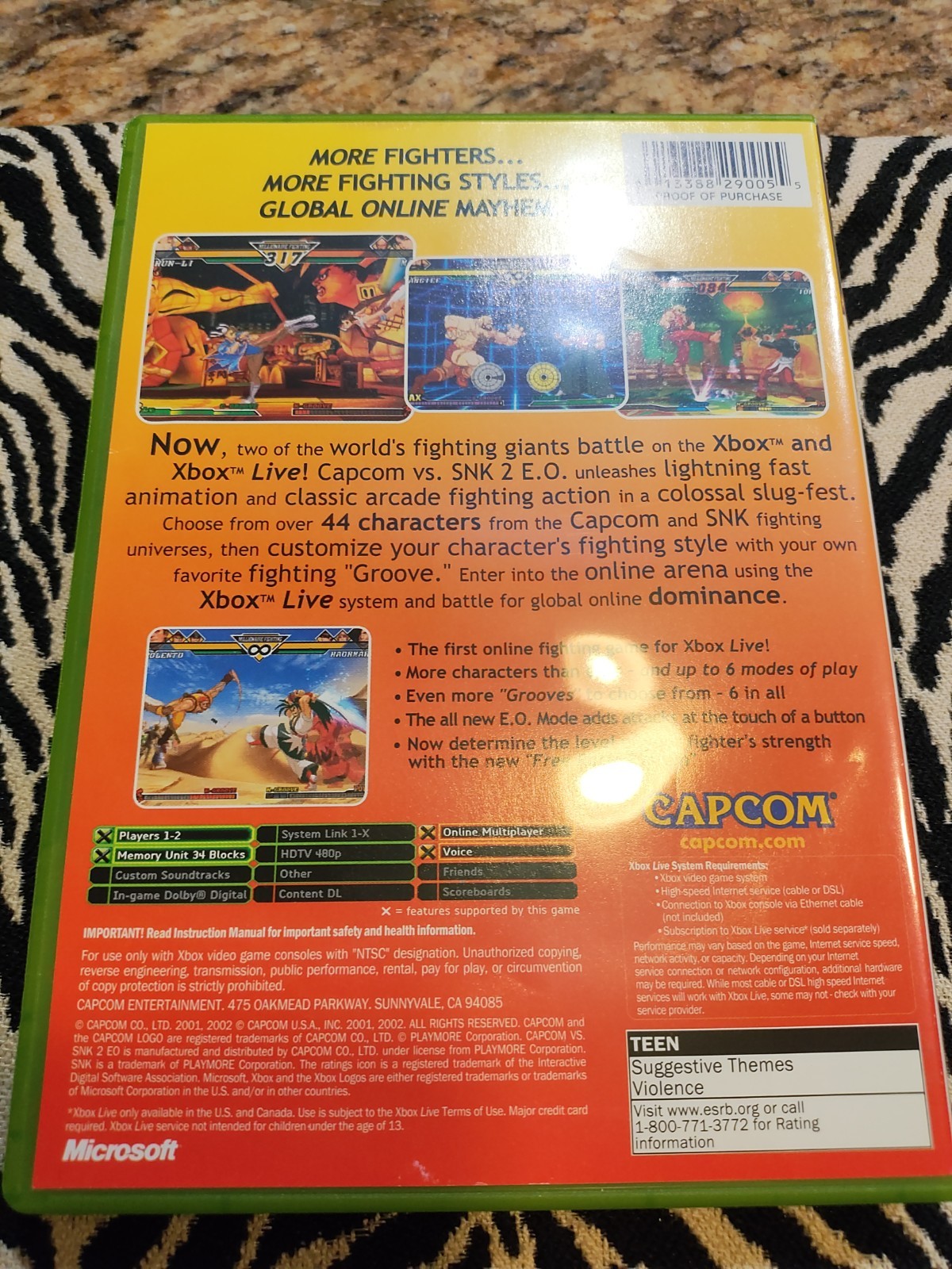 Capcom vs. SNK 2: EO (Xbox, 2003) Complete Tested Working – Free Ship