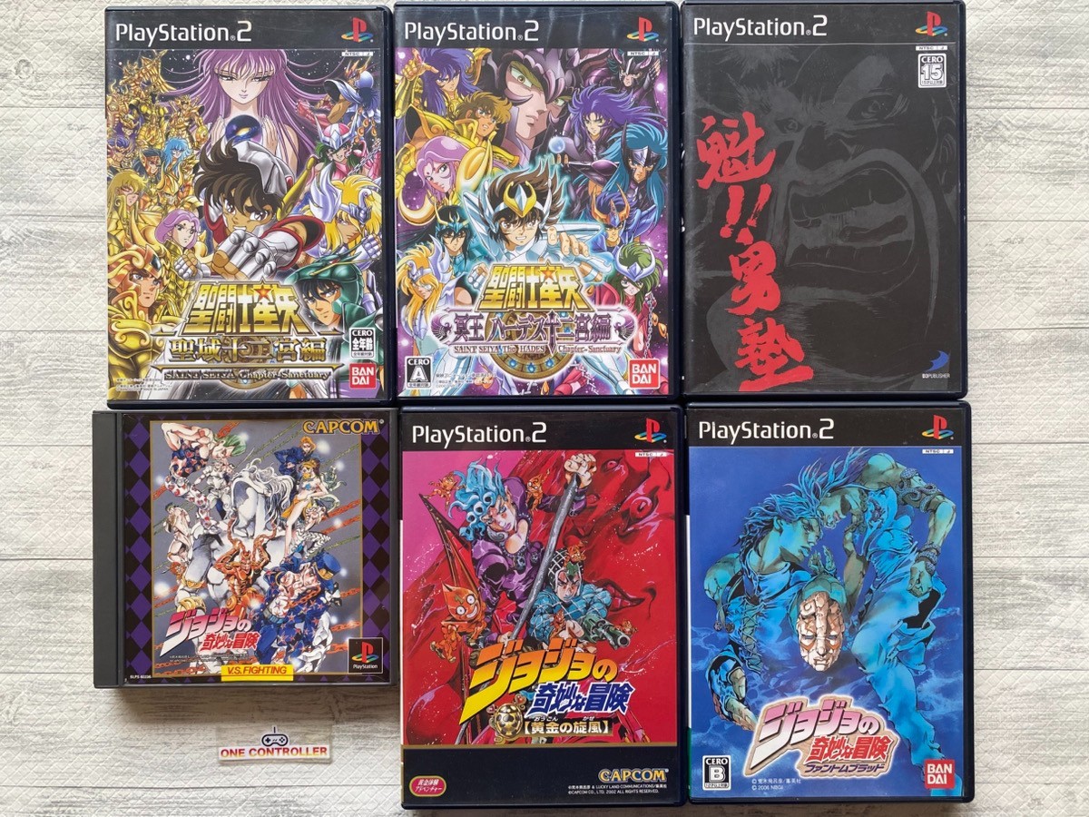 SONY PS 1 2 Saint Seiya & JoJo’s Bizarre Adventure & Sakigake Otokojuku set