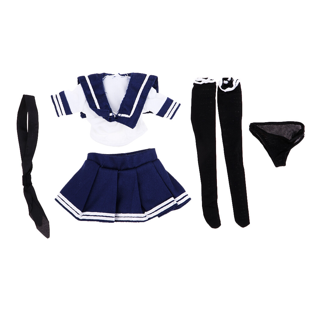 1/6 Scale JK School Uniform Sailor Costume for 12″ Female Action Figure Body