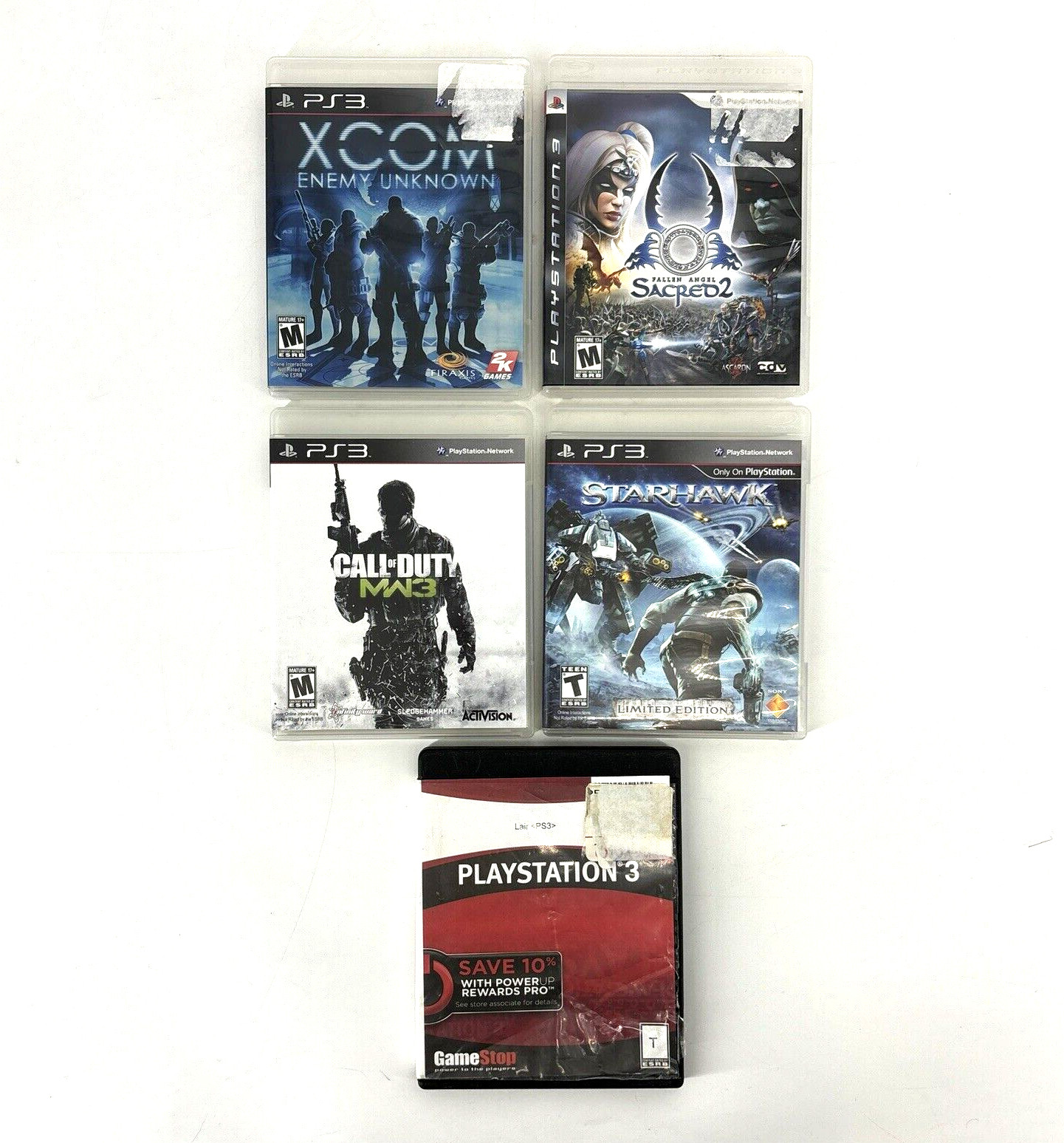 Lot of 5 Sony PS3 PlayStation Video Games Starhawk, Lair, XCOM, Fallen Angel COD