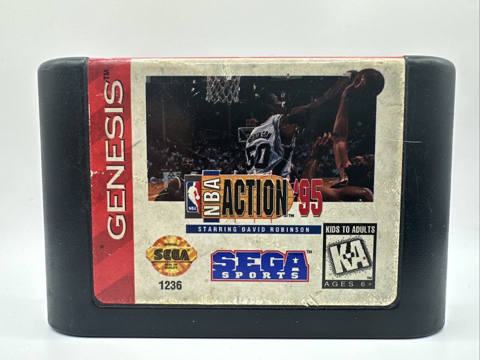 NBA Action ’95 Starring David Robinson (Sega Genesis, 1995) Cartridge Only