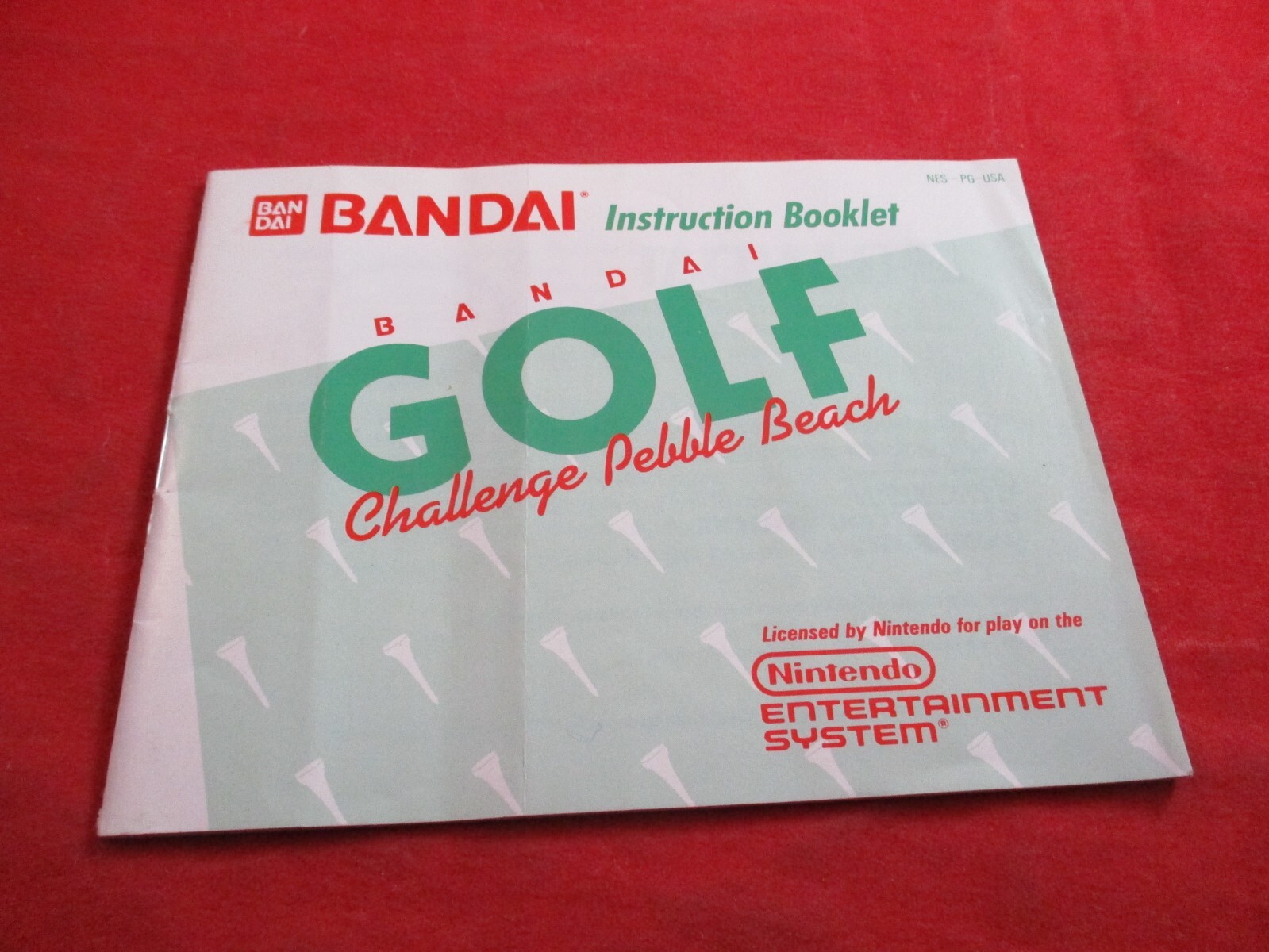 Bandai Golf Challenge Pebble Beach Nintendo NES Instruction Manual Booklet ONLY