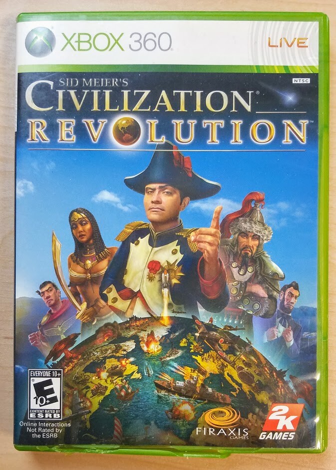 Civilization: Revolution *With Manual* (Xbox 360,2007) & case