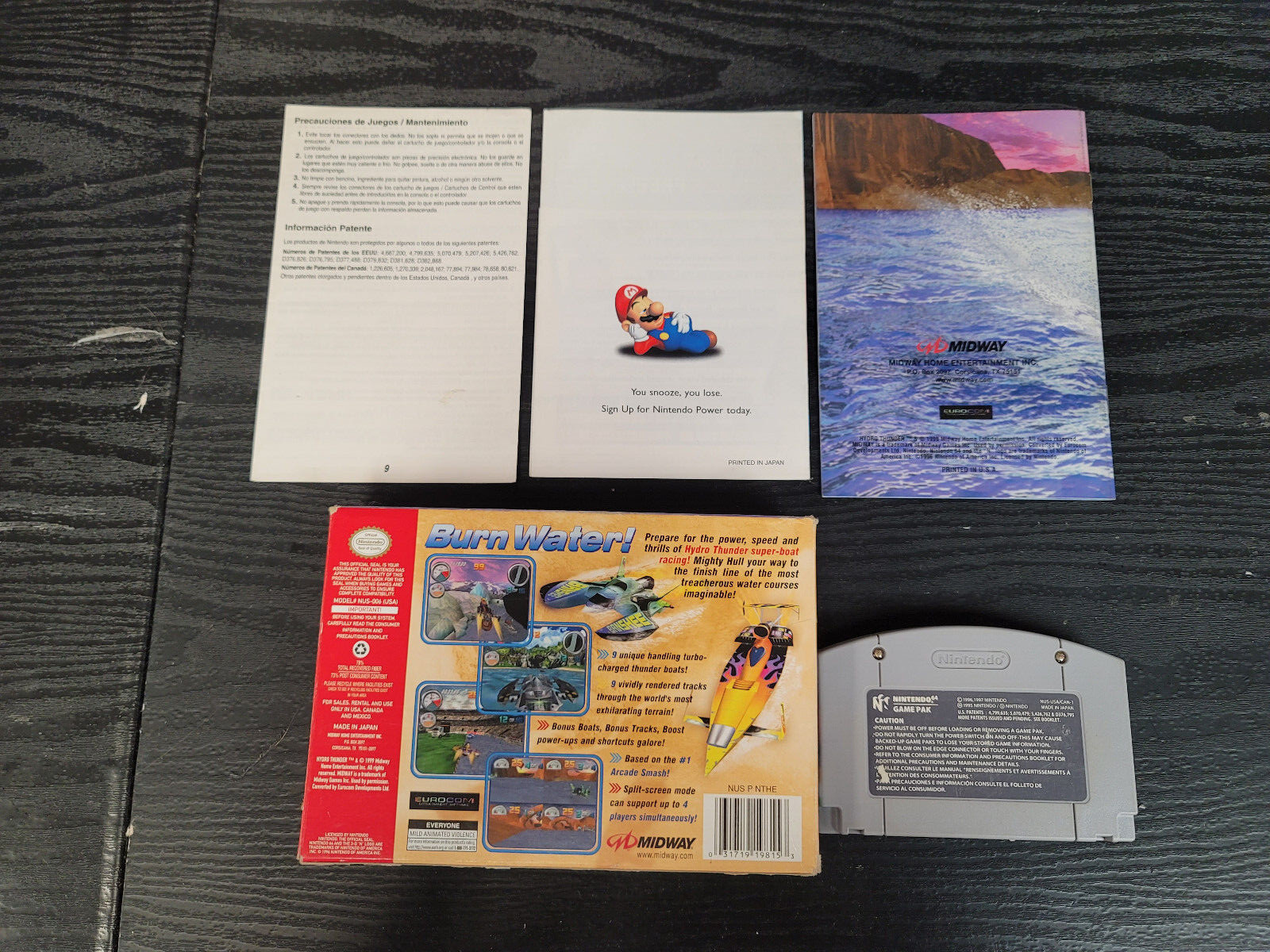 Hydro Thunder Nintendo 64 N64 Complete In Box CIB Great Shape Grey Variant
