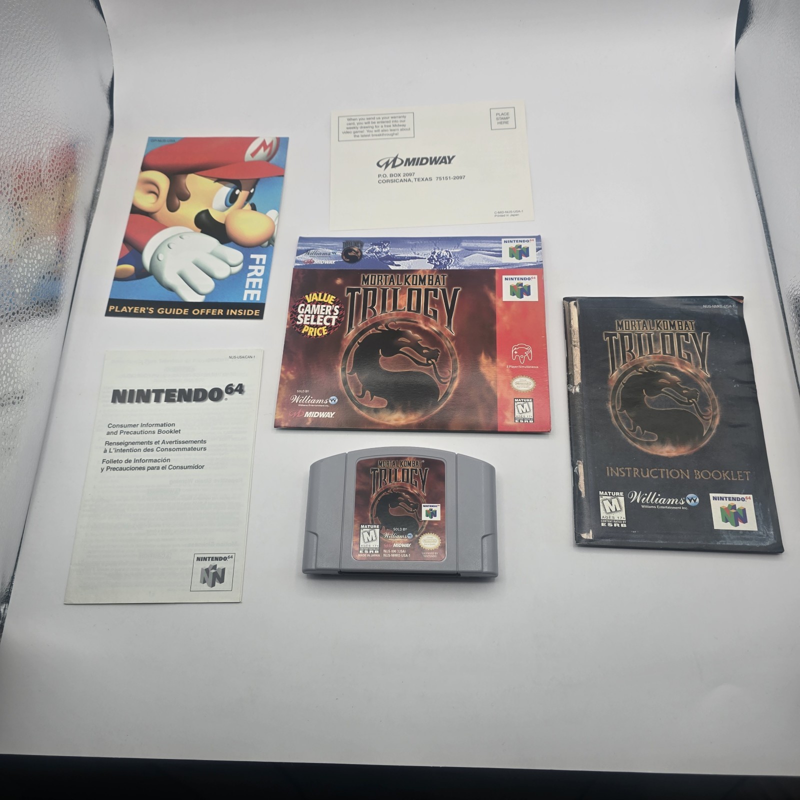 Mortal Kombat Trilogy (Nintendo 64 N64) CIB Box Game Manual