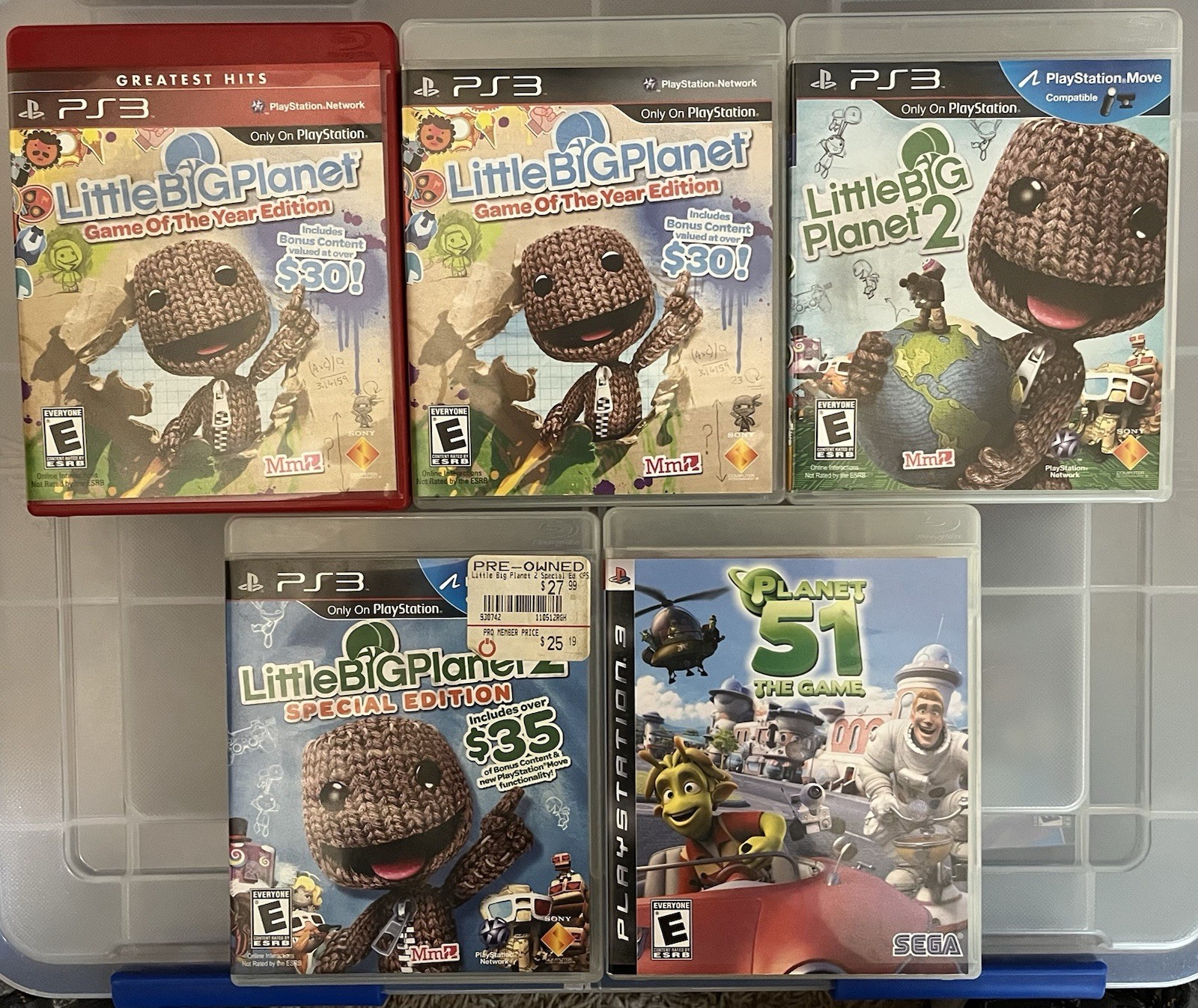 Playstation 3 Game Lot, Little Big Planet, Planet 51