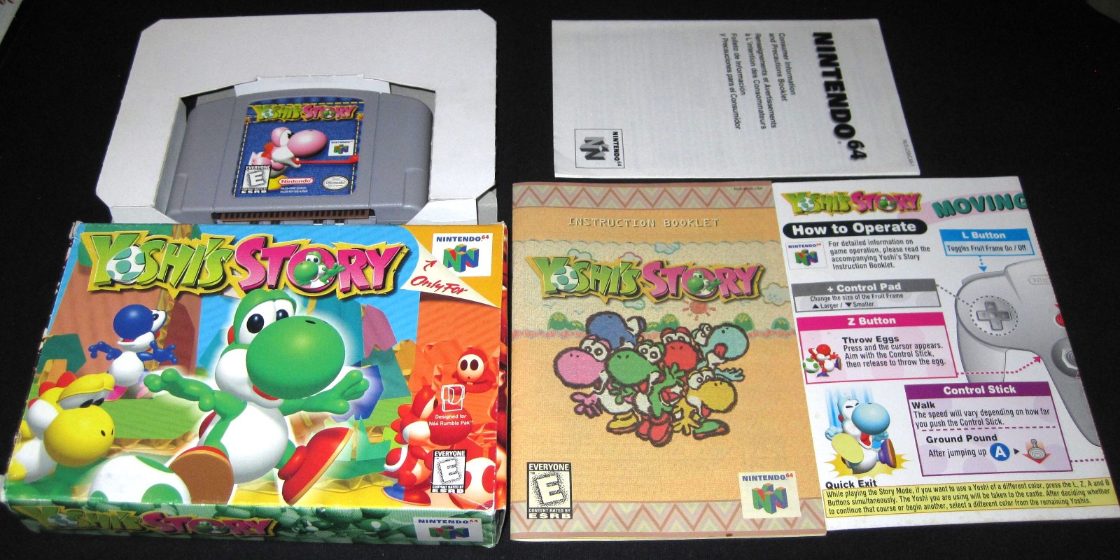 Yoshi’s Story (Nintendo 64, N64, 1998) Complete in Box CIB