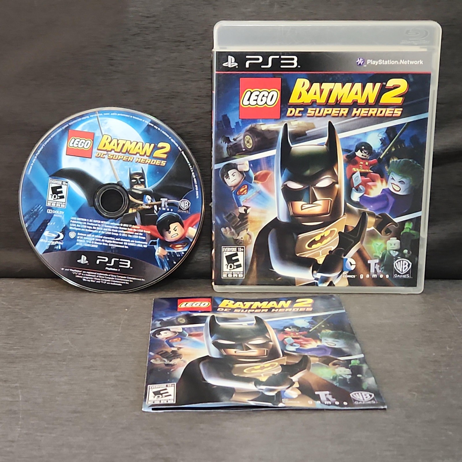 LEGO Batman 2 DC Super Heroes PS3 Game CIB Manual E10+ WB NTSC-U/C