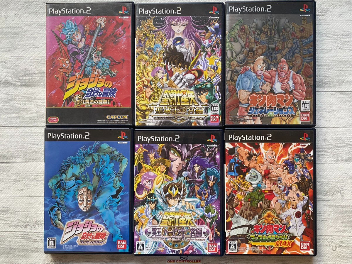 SONY PS2 JoJo’s Bizarre Adventure & Saint Seiya & Kinnikuman Generation set