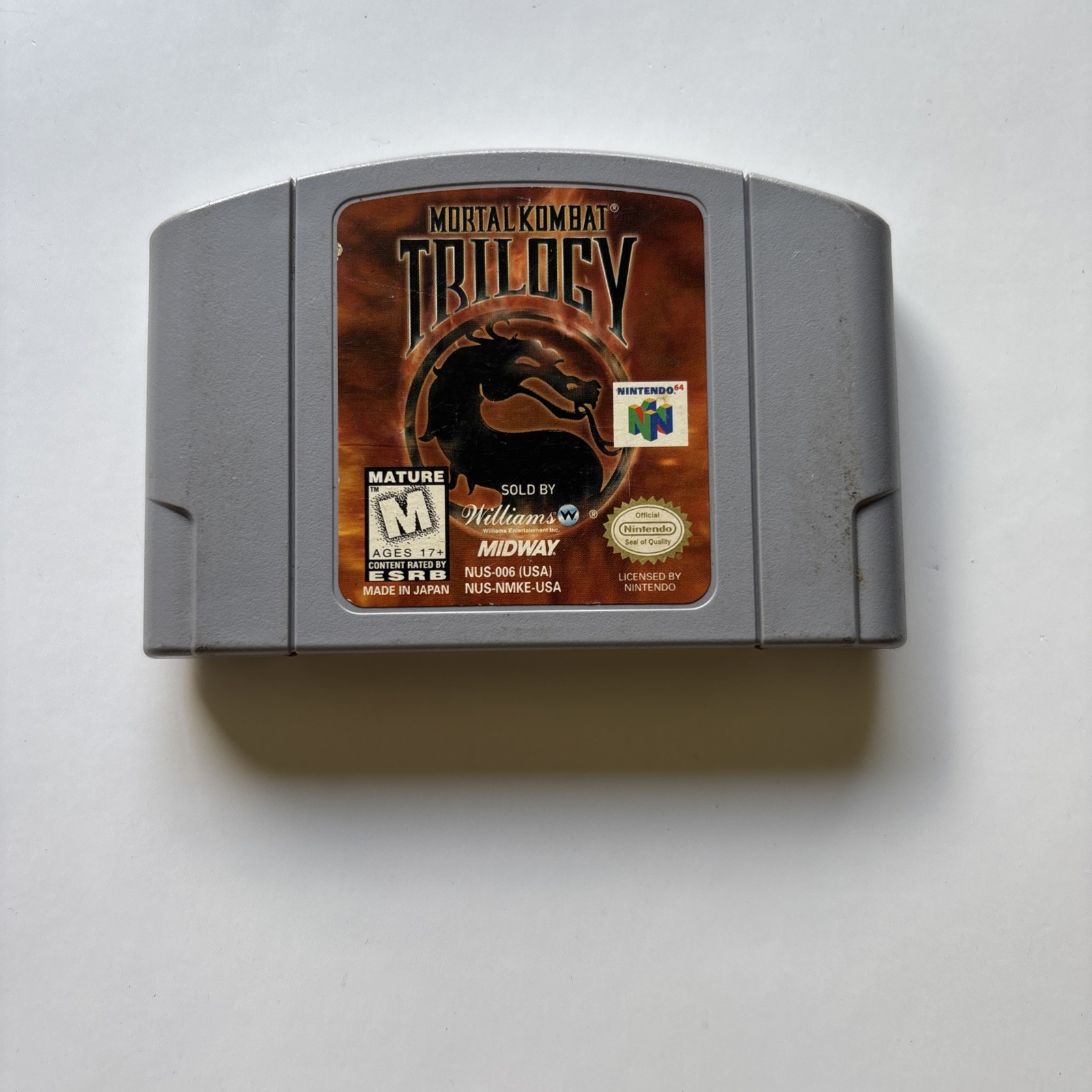 Mortal Kombat Trilogy (Nintendo 64)AUTHENTIC CARTRIDGE ONLY C