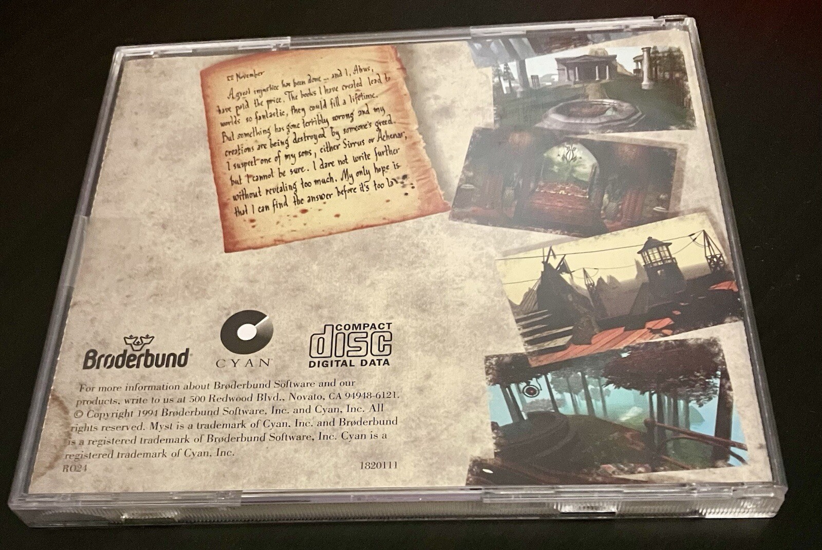 Myst – Brøderbund – MPC / Win 3.1 CD Windows Cyan