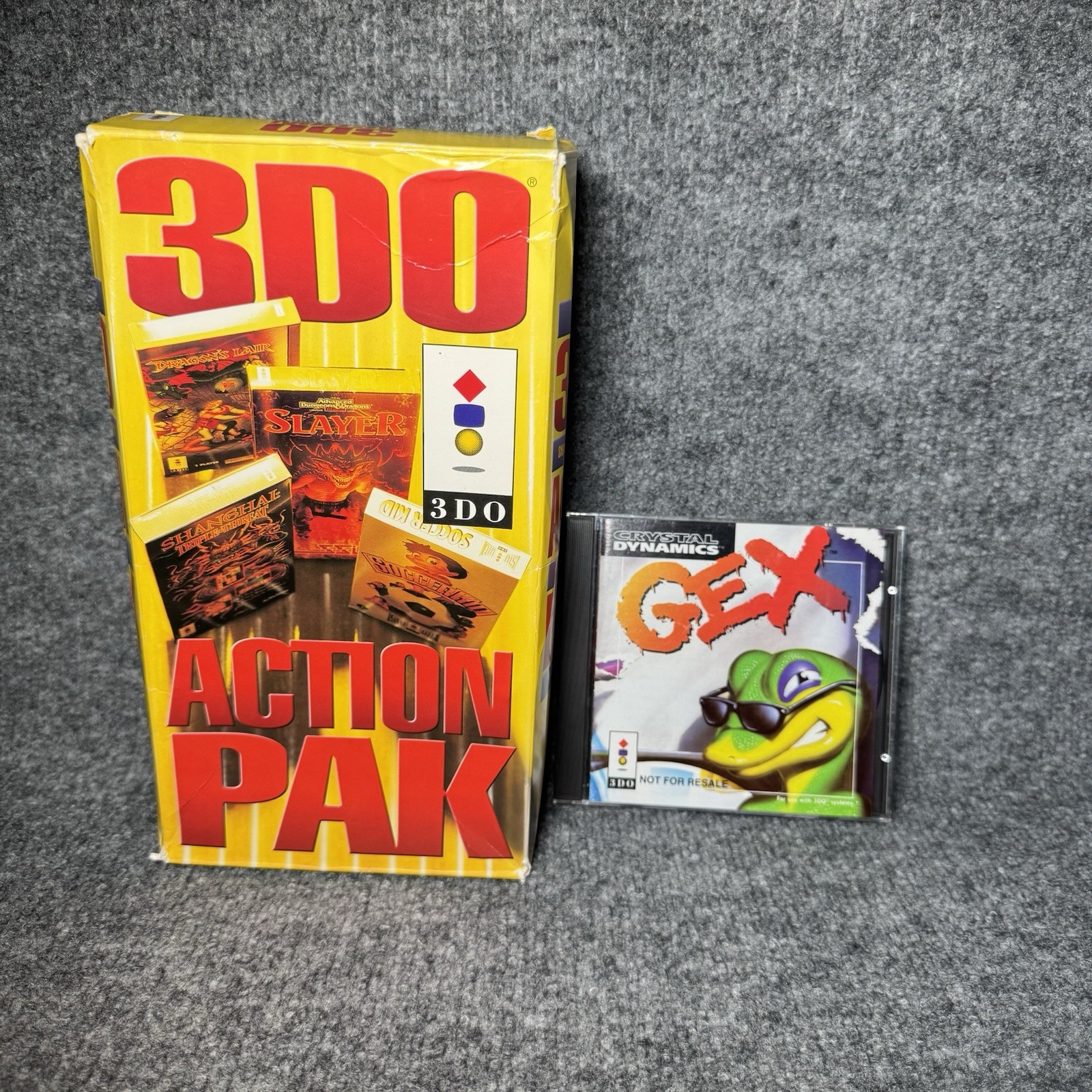 Panasonic 3DO Action Pak Dragon’s Lair, AD&D Slayer, GEXW/ Manuals * Nice Shape