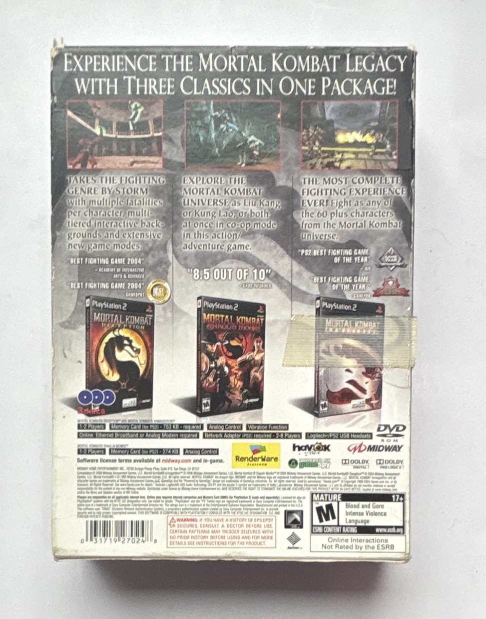 Mortal Kombat Kollection Sony PlayStation 2 PS2 CIB All Manuals Incl – *Tested*