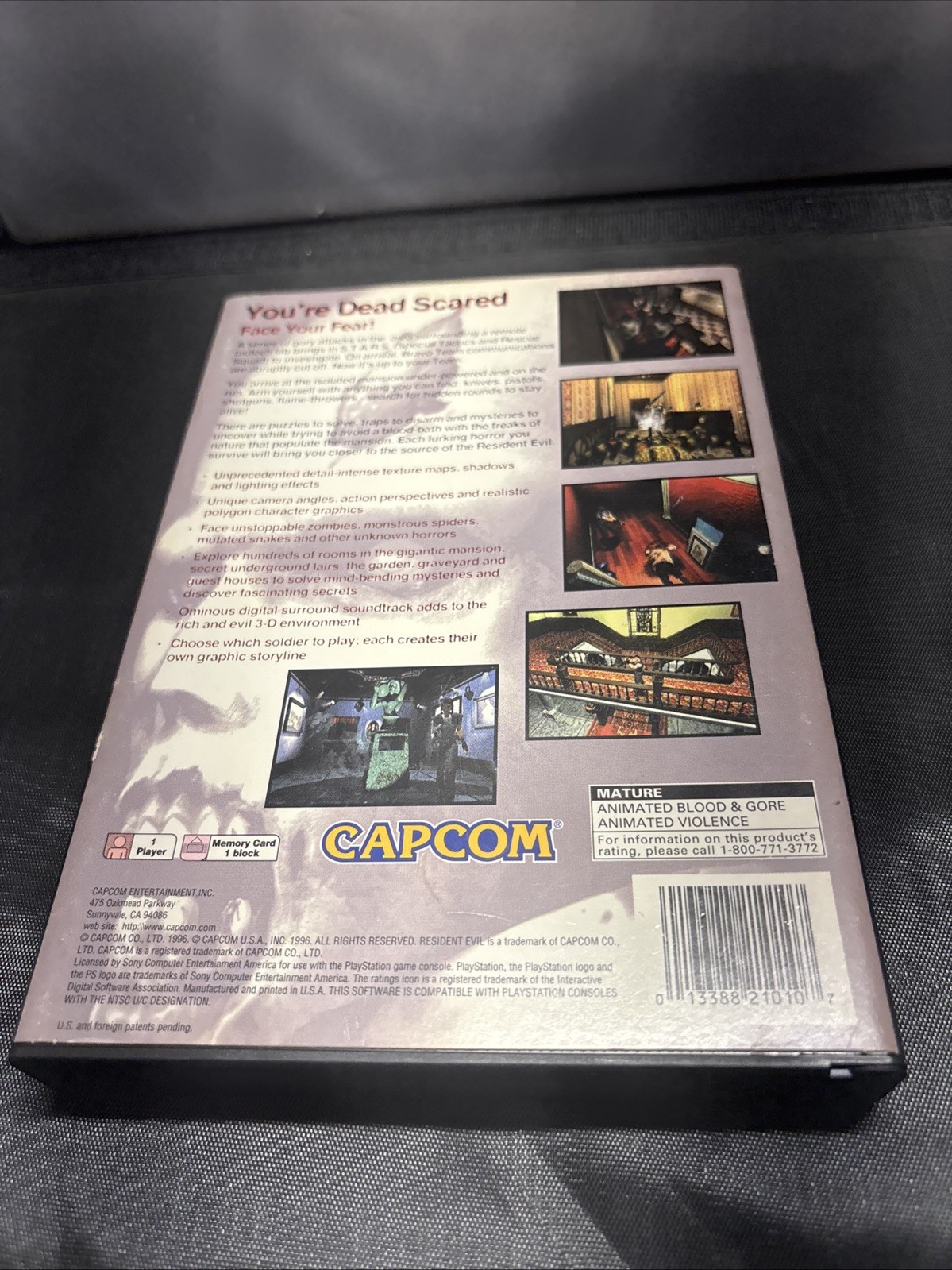 Resident Evil (Sony PlayStation 1, 1996) Long Box.