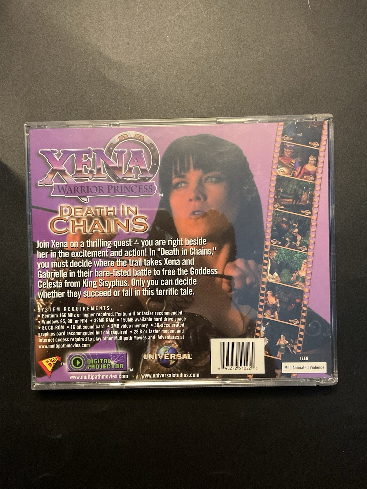 Xena: Warrior Princess — Death in Chains (PC, 1999) No Scratches PC game See De