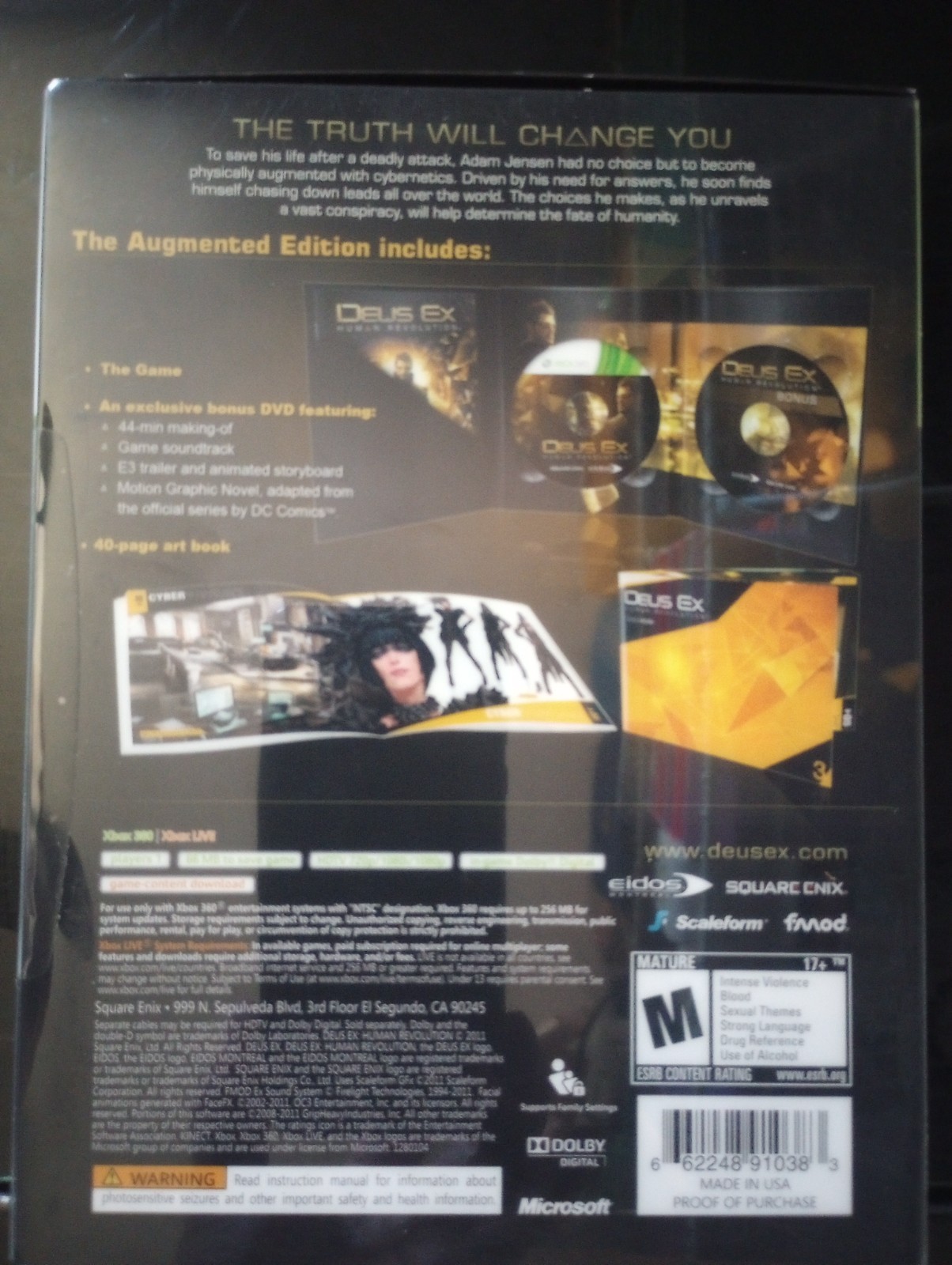 Deus Ex: Human Revolution – Augmented Edition (Microsoft Xbox 360, 2011) TESTED