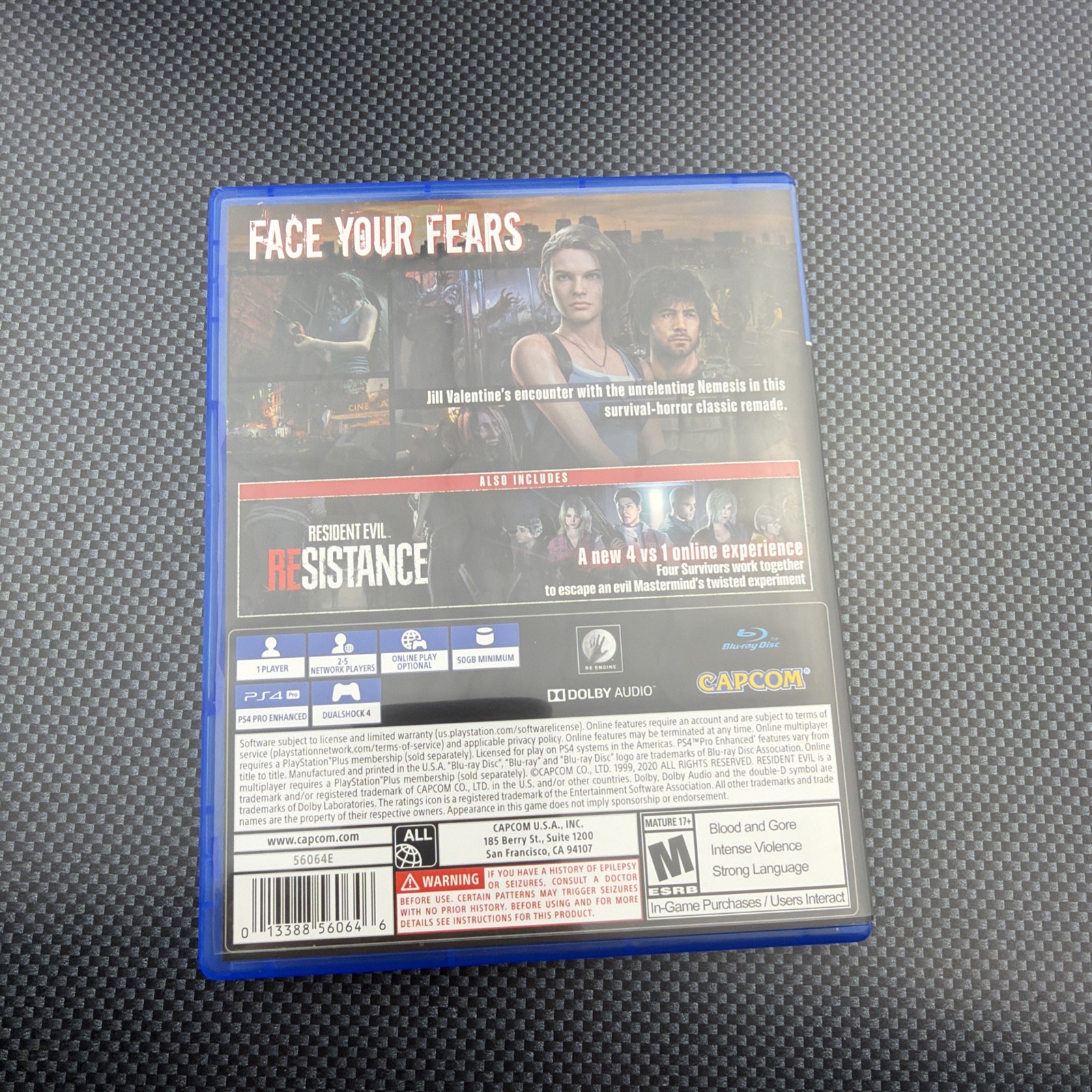 Resident Evil 3 [Remake] (Sony PlayStation 4, PS4, 2020)