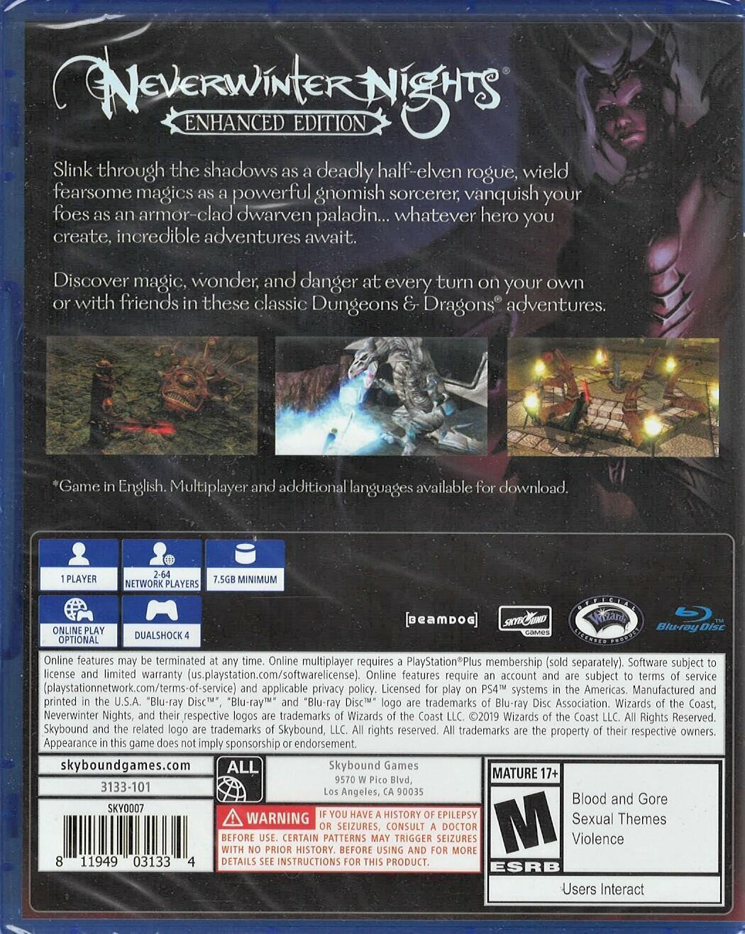 Neverwinter Nights: Enhanced Edition PS4 (Brand New Factory Sealed US Version) P