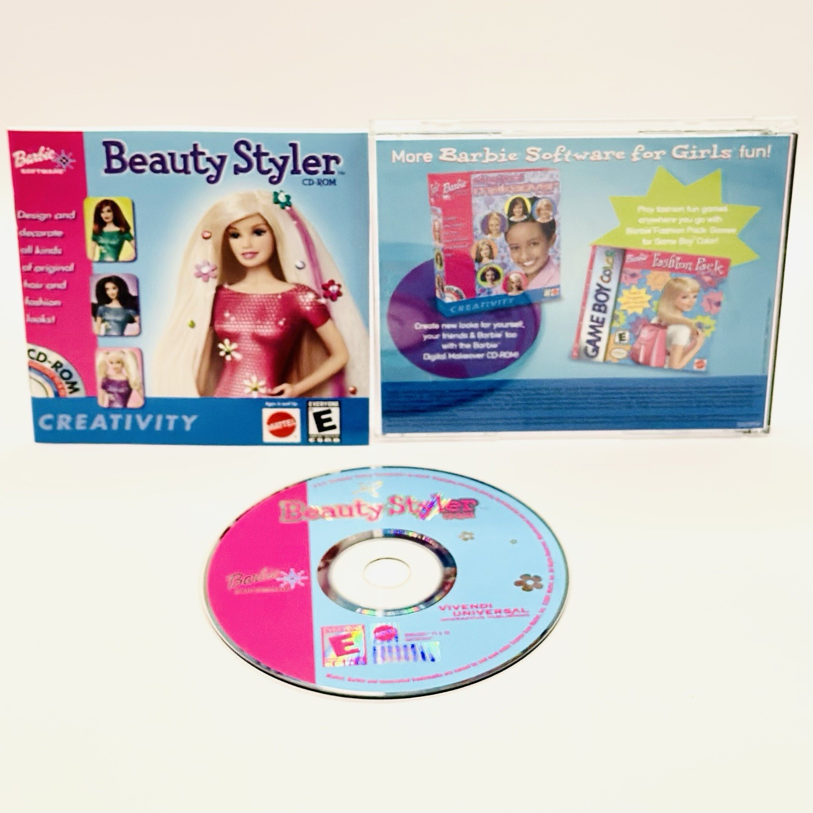 Barbie Beauty Styler PC Game CD-ROM 2000 Windows 95/98 Mac Vintage Mattel