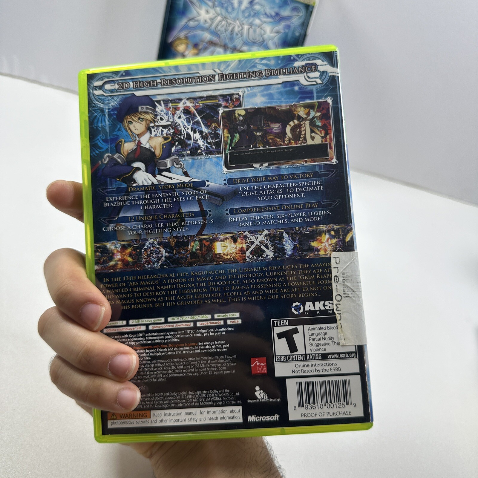 BlazBlue Calamity Trigger Limited Edition Microsoft Xbox 360 Video Game Complete