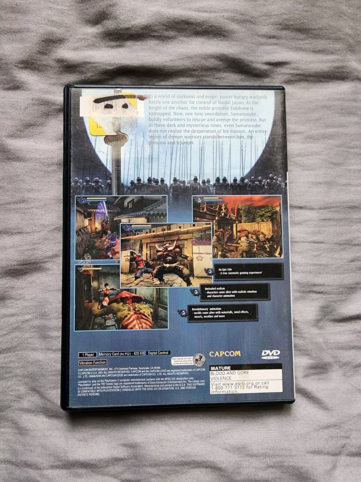 Onimusha: Warlords (Sony PlayStation 2, 2002) Complete In Box TESTED