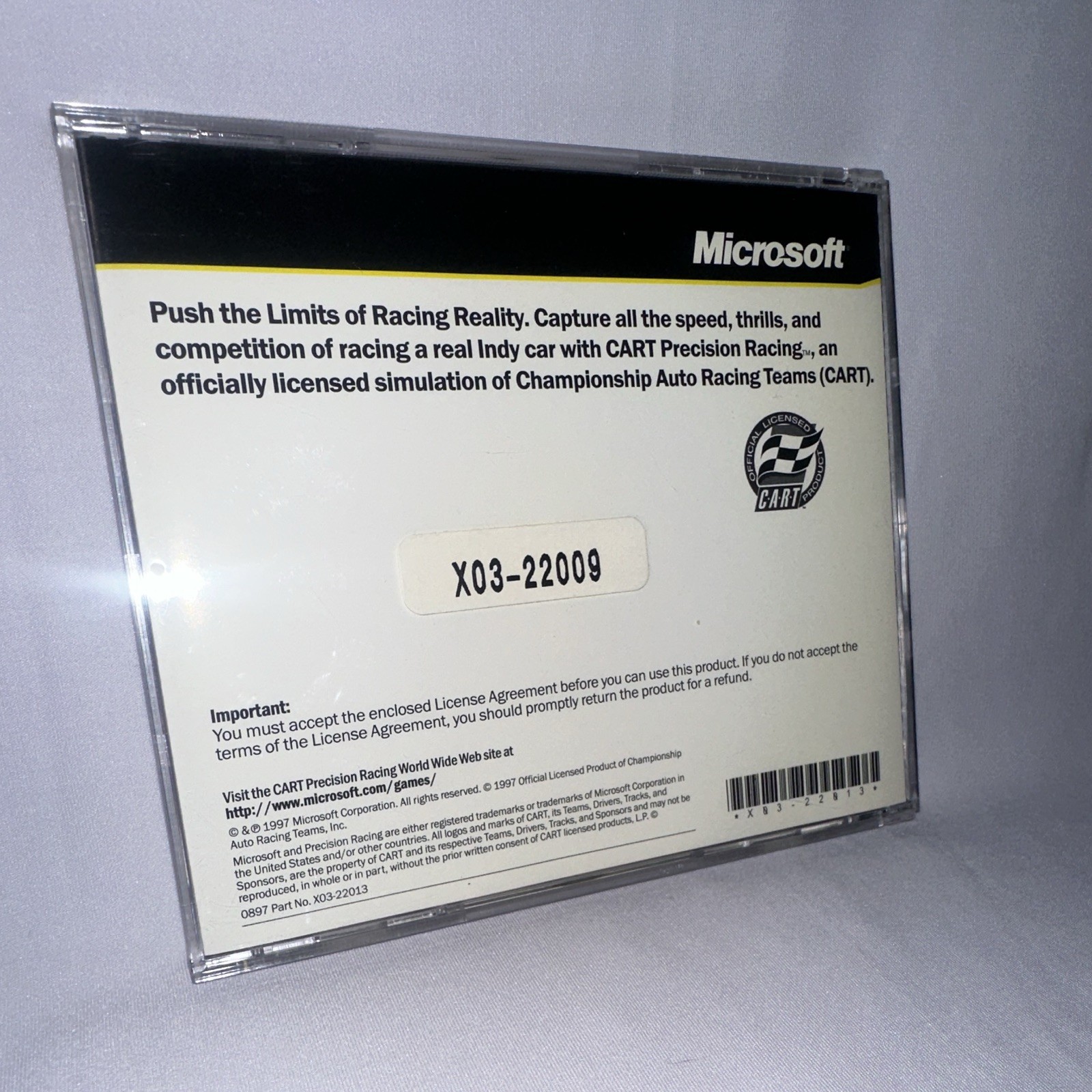 Microsoft CART Precision Racing PC CD-ROM 1997 w/ Manual