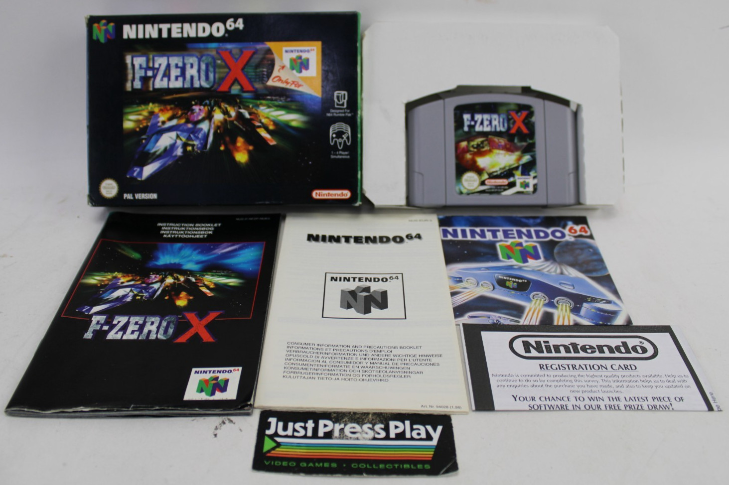 F-Zero X Nintendo 64 1998 PAL Version CIB US Seller
