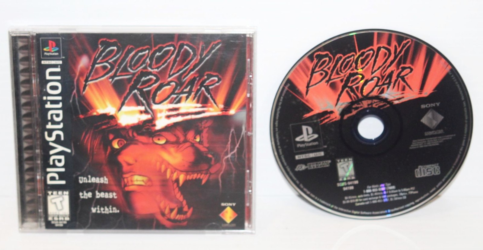 Bloody Roar (1998 Sony PlayStation 1) Complete Black Label CIB PS1 Game Tested!