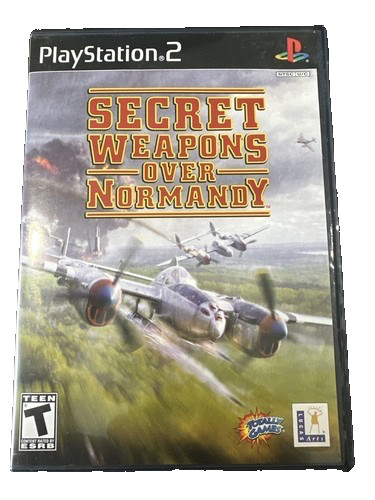 SECRET WEAPONS OVER NORMANDY (PS2) DISC + CVR ART + MANUAL – NO CASE – VERY GOOD