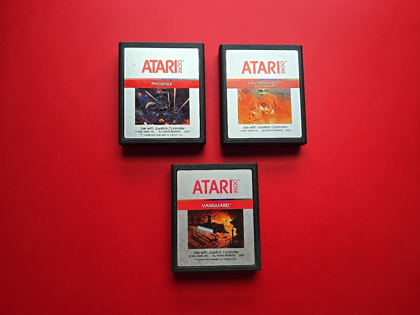 Atari 2600 Centipede E.T. Raiders Lost Ark Phoenix Silver Label 10 Games Works