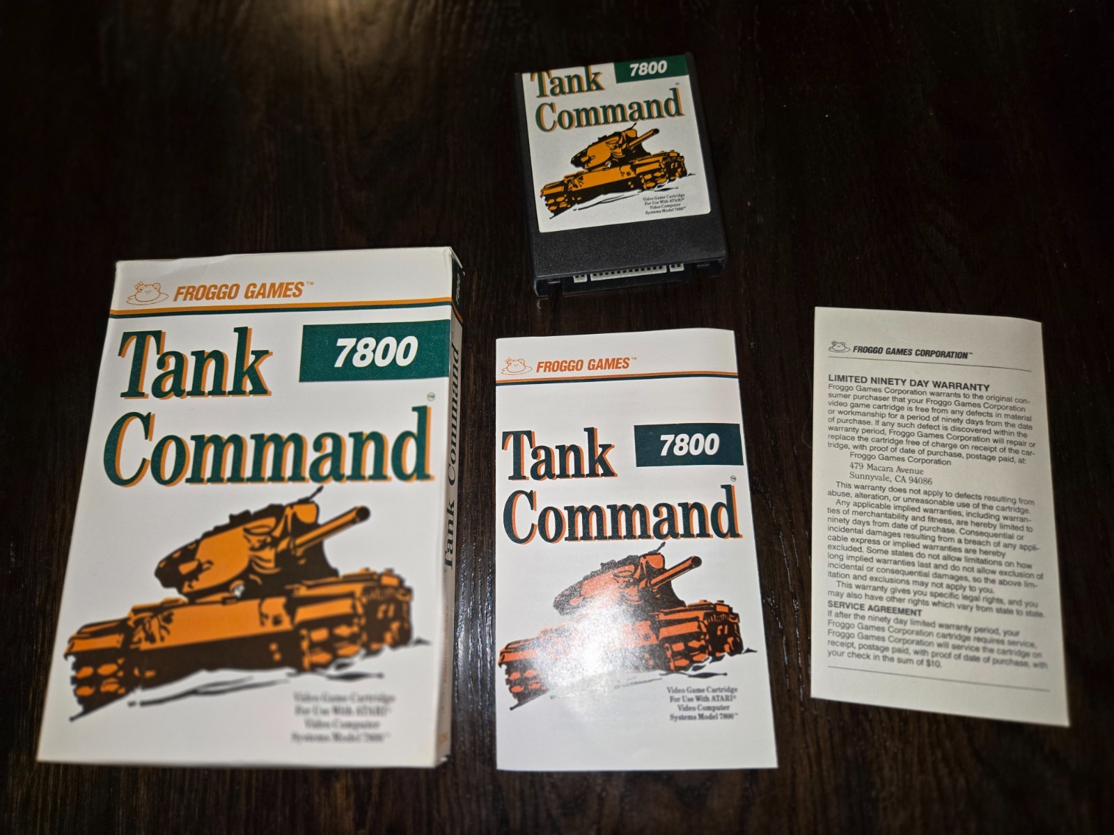 Tank Command (Atari 7800, 1988) by Froggo [CIB] Original box. Very good cond.