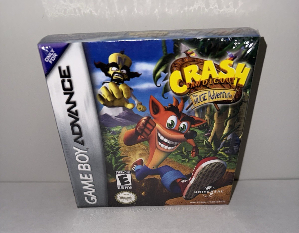 Crash Bandicoot The Huge Adventure for Gameboy Advance Factory Sealed New