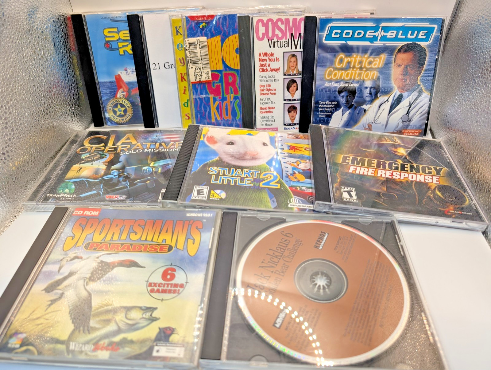 Lot of 10 Vintage PC Games Complete Manuals Kids Sports Simulation Windows CDs